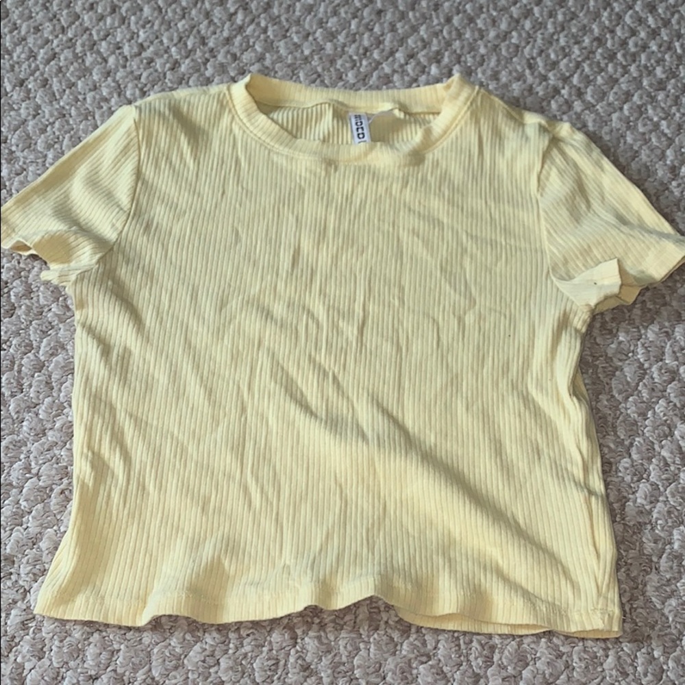 yellow crop top